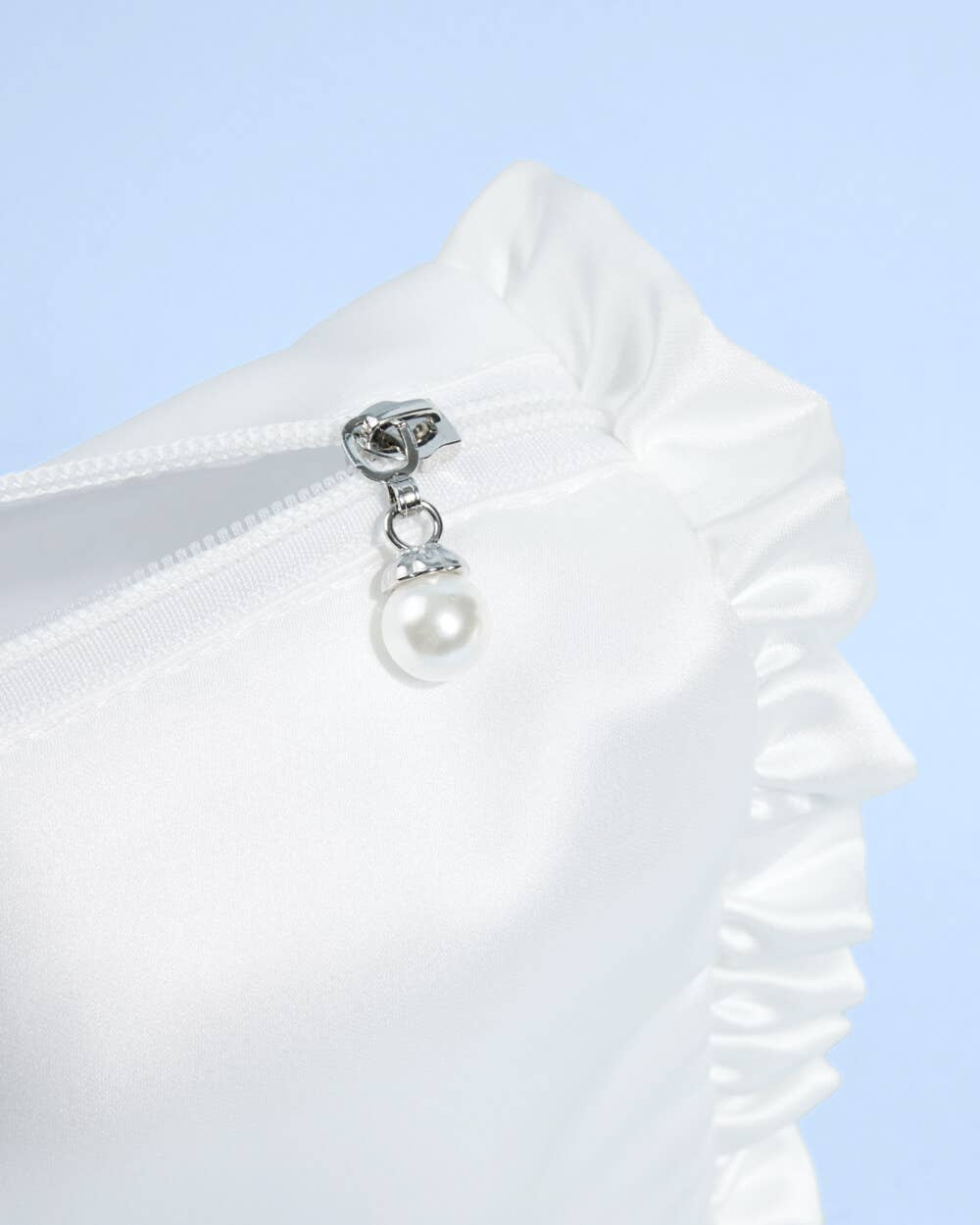 Embroidered Bride Satin Cosmetic Bag