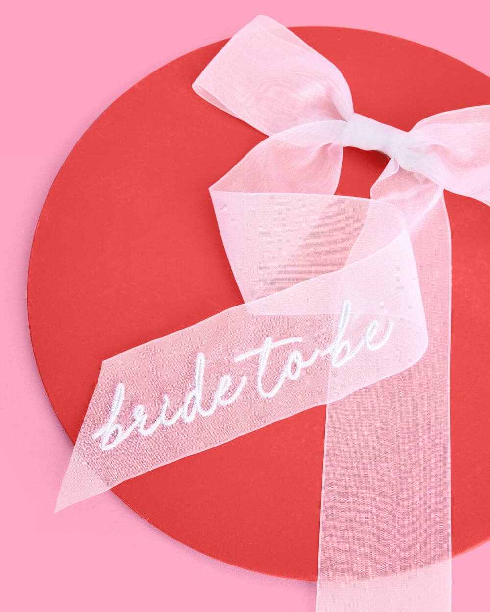 Bride to Be Embroidered Hair Bow
