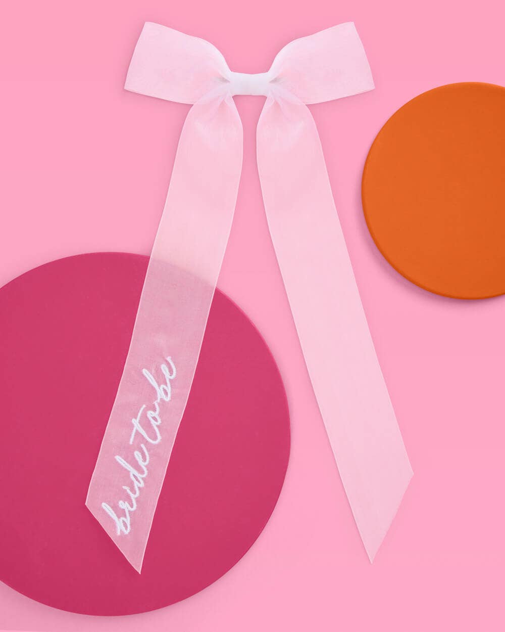 Bride to Be Embroidered Hair Bow