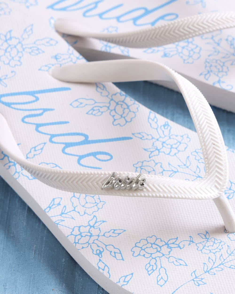 Something Blue Bride Flip Flops
