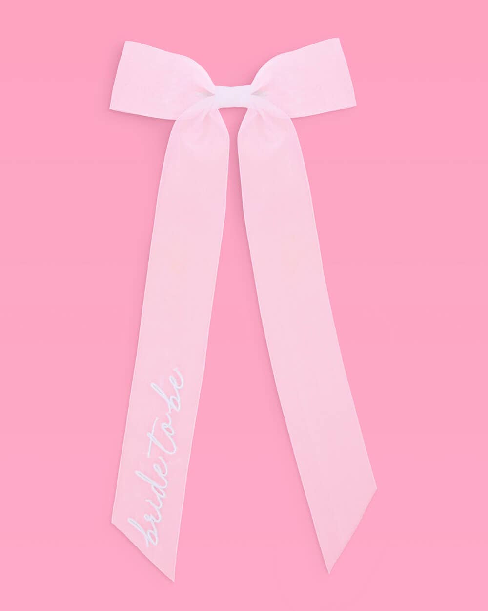 Bride to Be Embroidered Hair Bow
